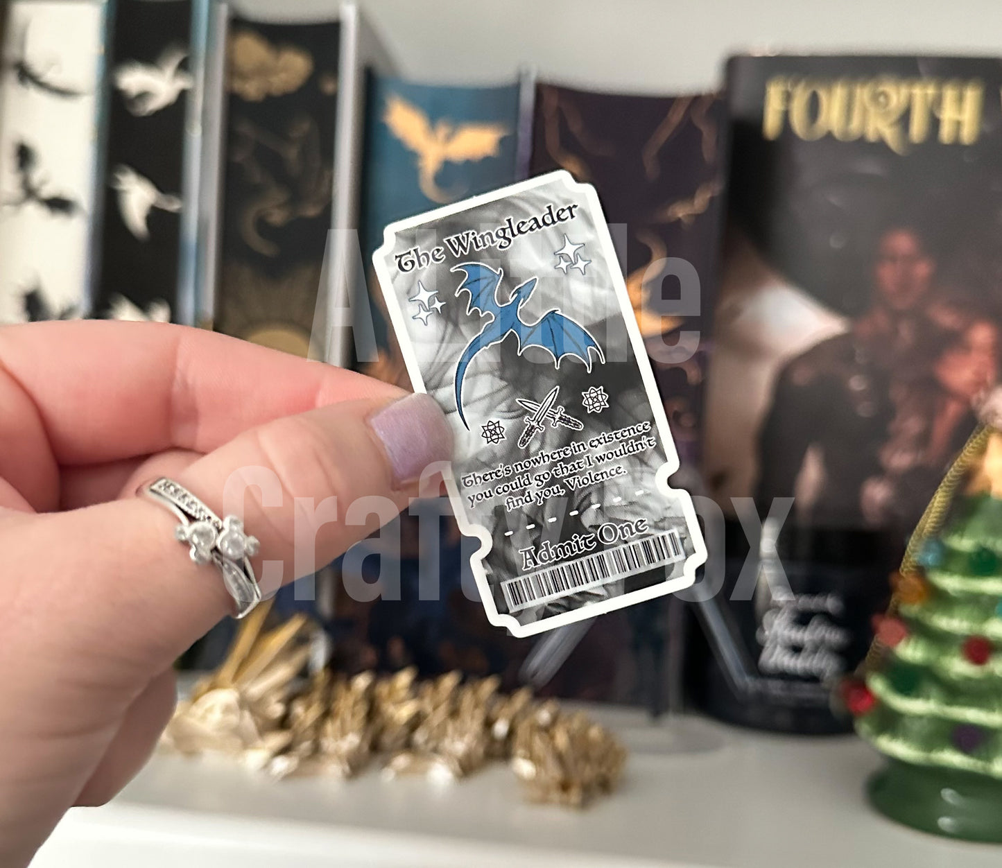 The Wingleader Movie Ticket Fourth Wing Inspired Officially Licensed Matte Sticker