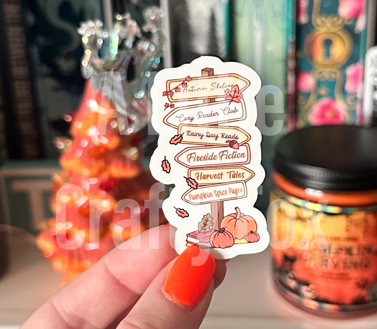 Autumn Reading Trails Bookish Matte Sticker
