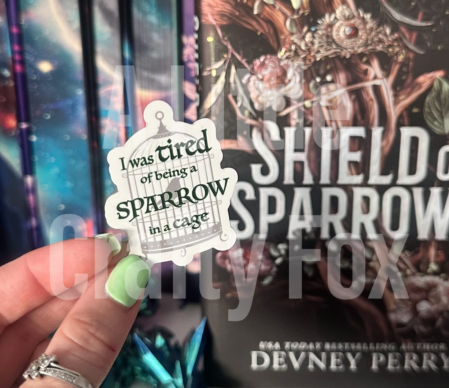 Sparrow in a Cage Shield of Sparrows Officially Licensed Matte Sticker