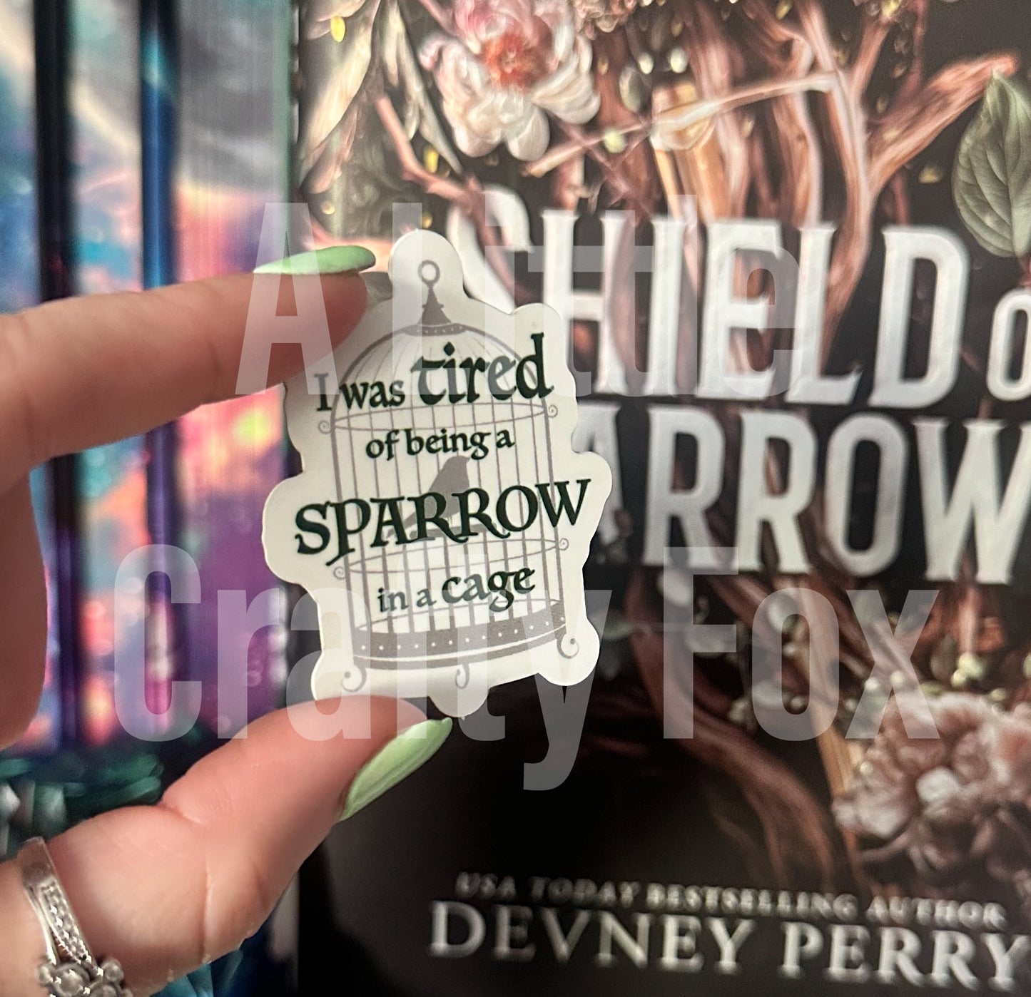 Sparrow in a Cage Shield of Sparrows Officially Licensed Matte Sticker