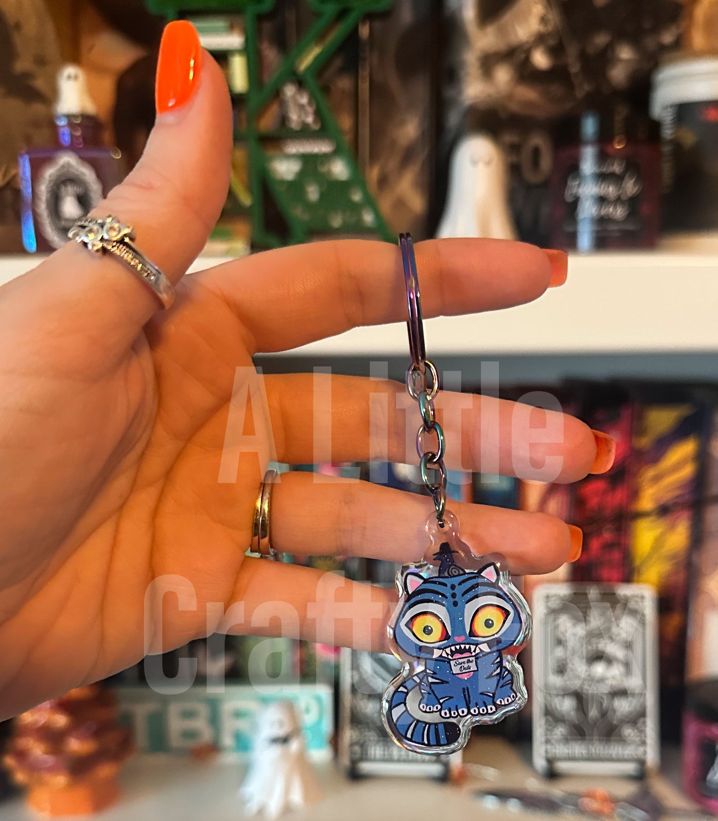 I Made It for the Tiger Derpy Tiger Glitter Acrylic Keychain
