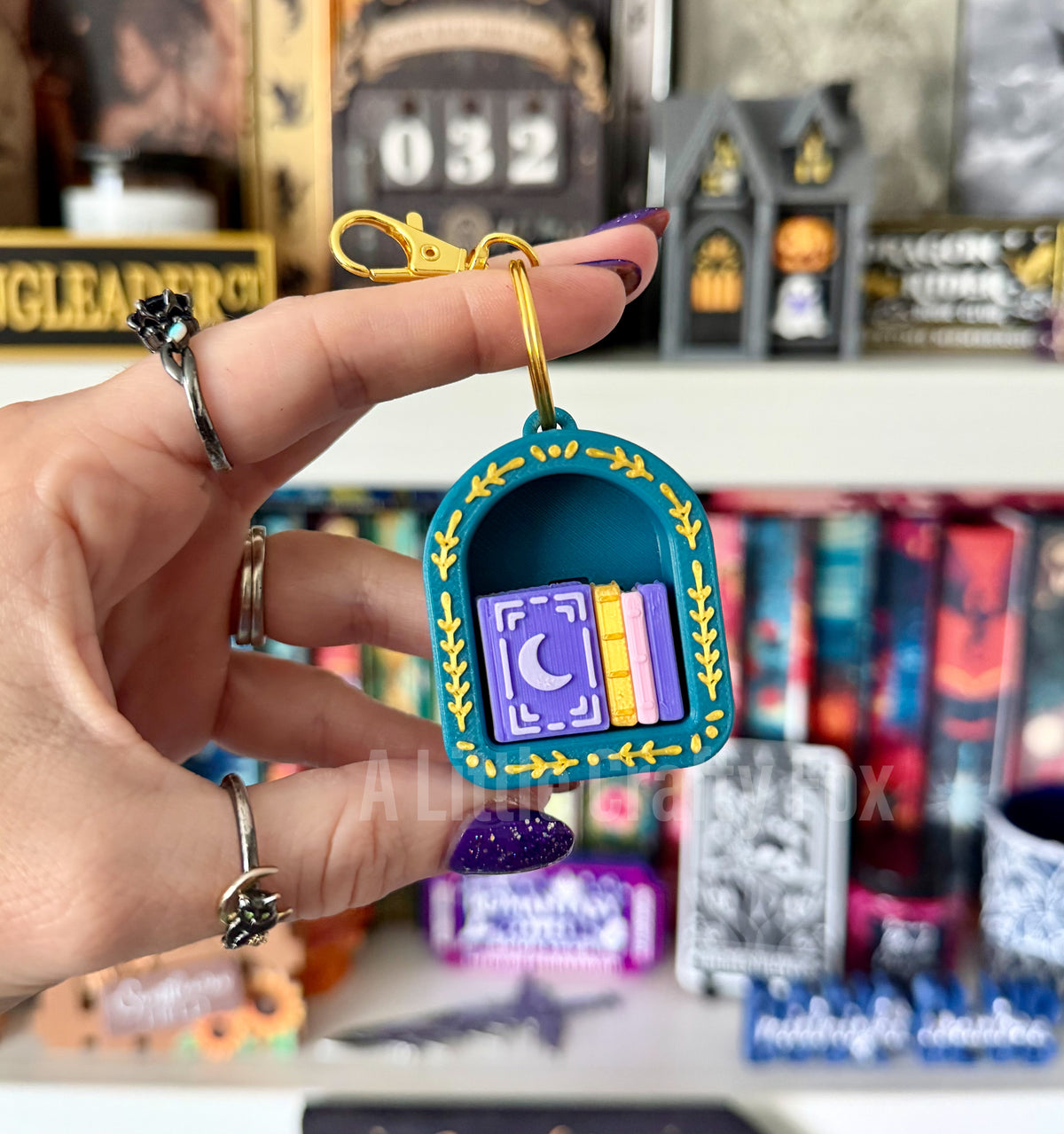 Fairytale Fantasy Book Nook 3D Printed Fidget Clicker Keychain Collection