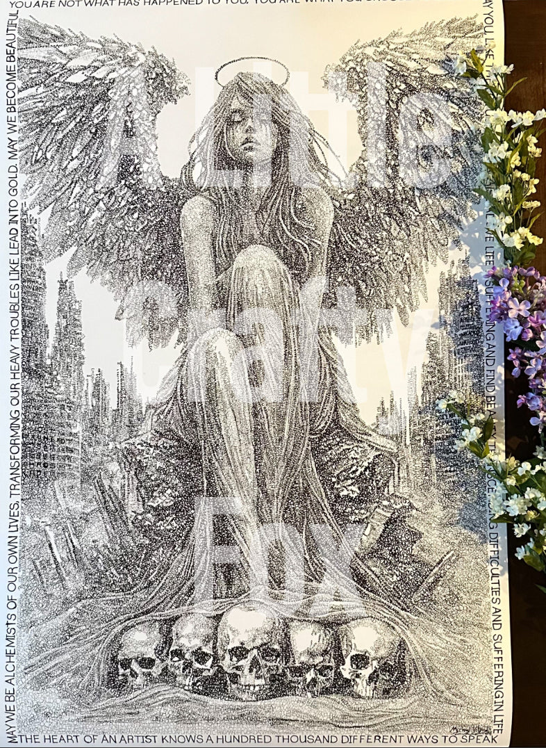 From The Ashes We Rise Typography Fine Art- Officially Licensed with Michael Volpicelli