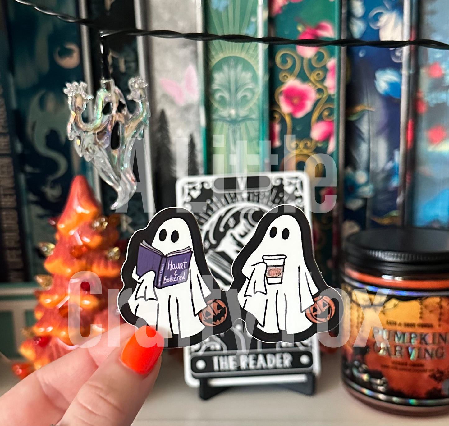 Ghost Book Club Spooky Bookish Sticker