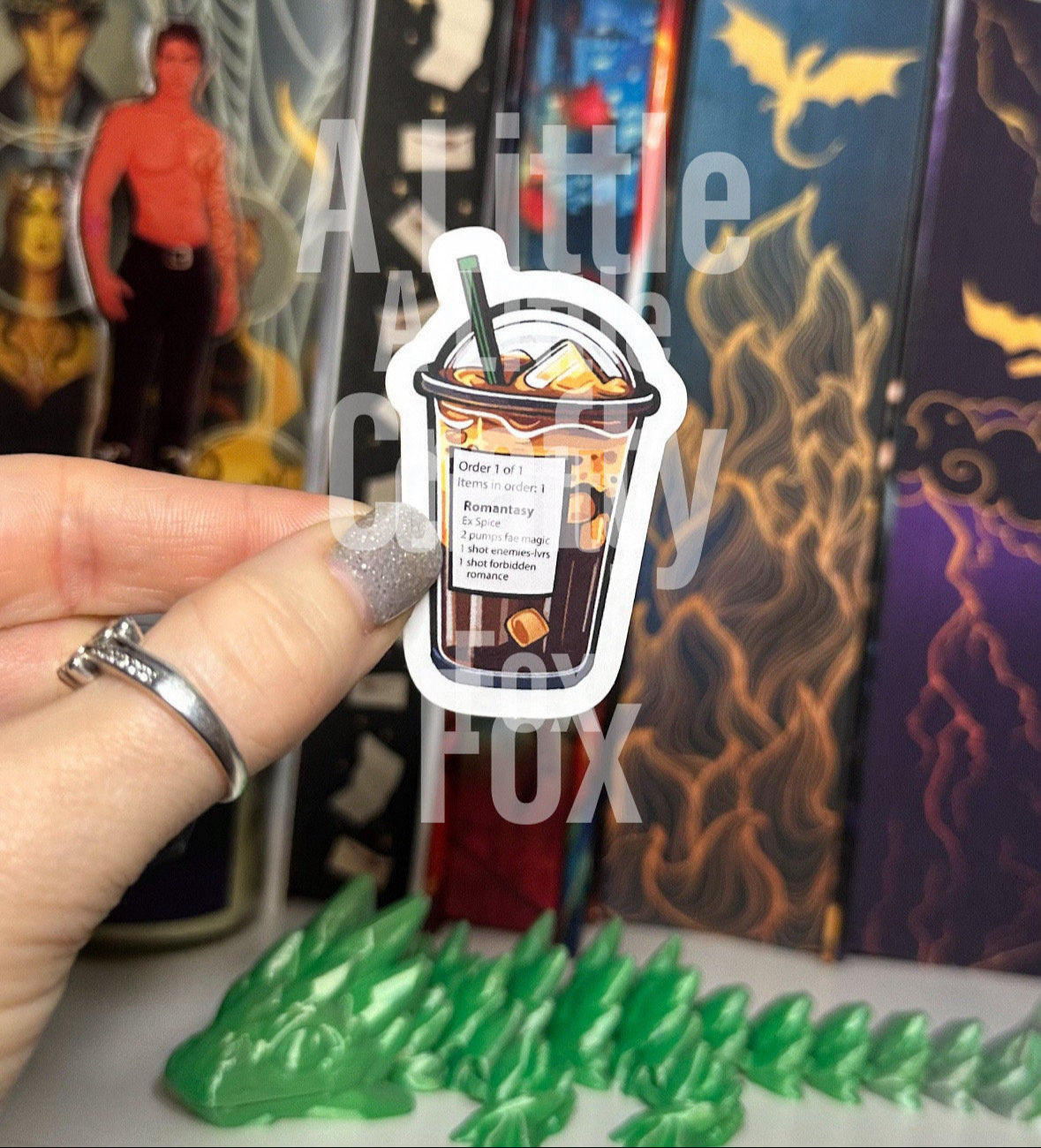 Romantasy Iced Coffee Order Bookish Sticker