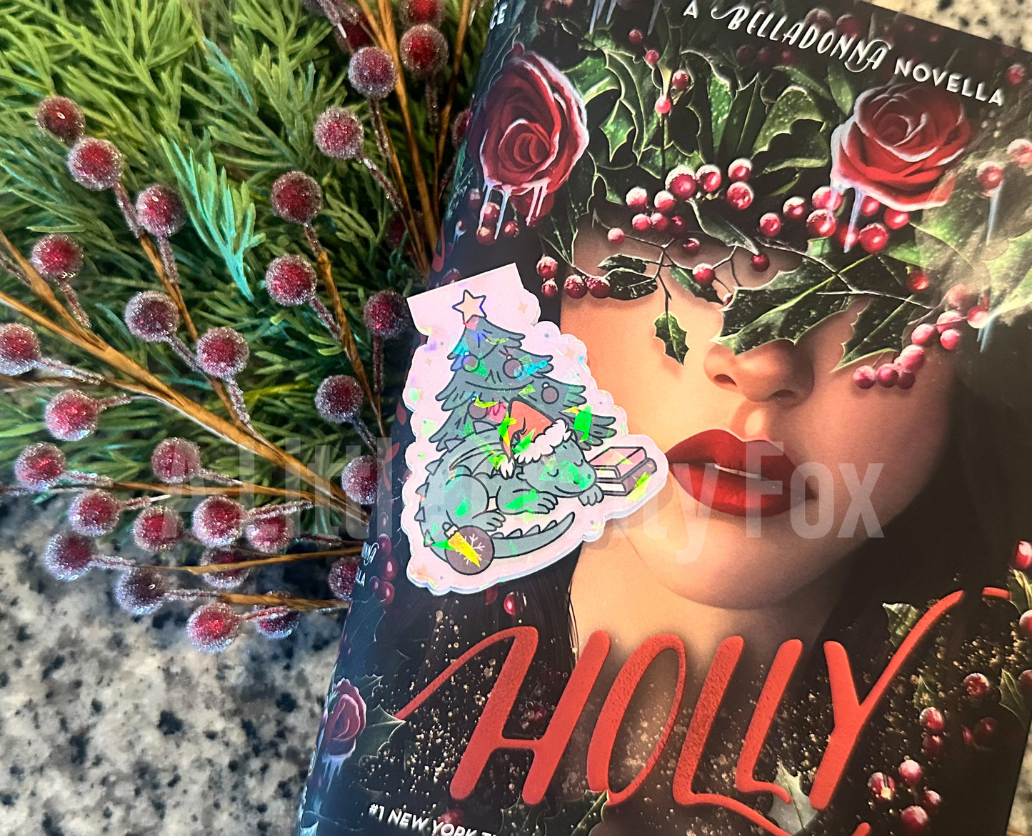 Holiday Book Dragon Holographic Magnetic Bookmark