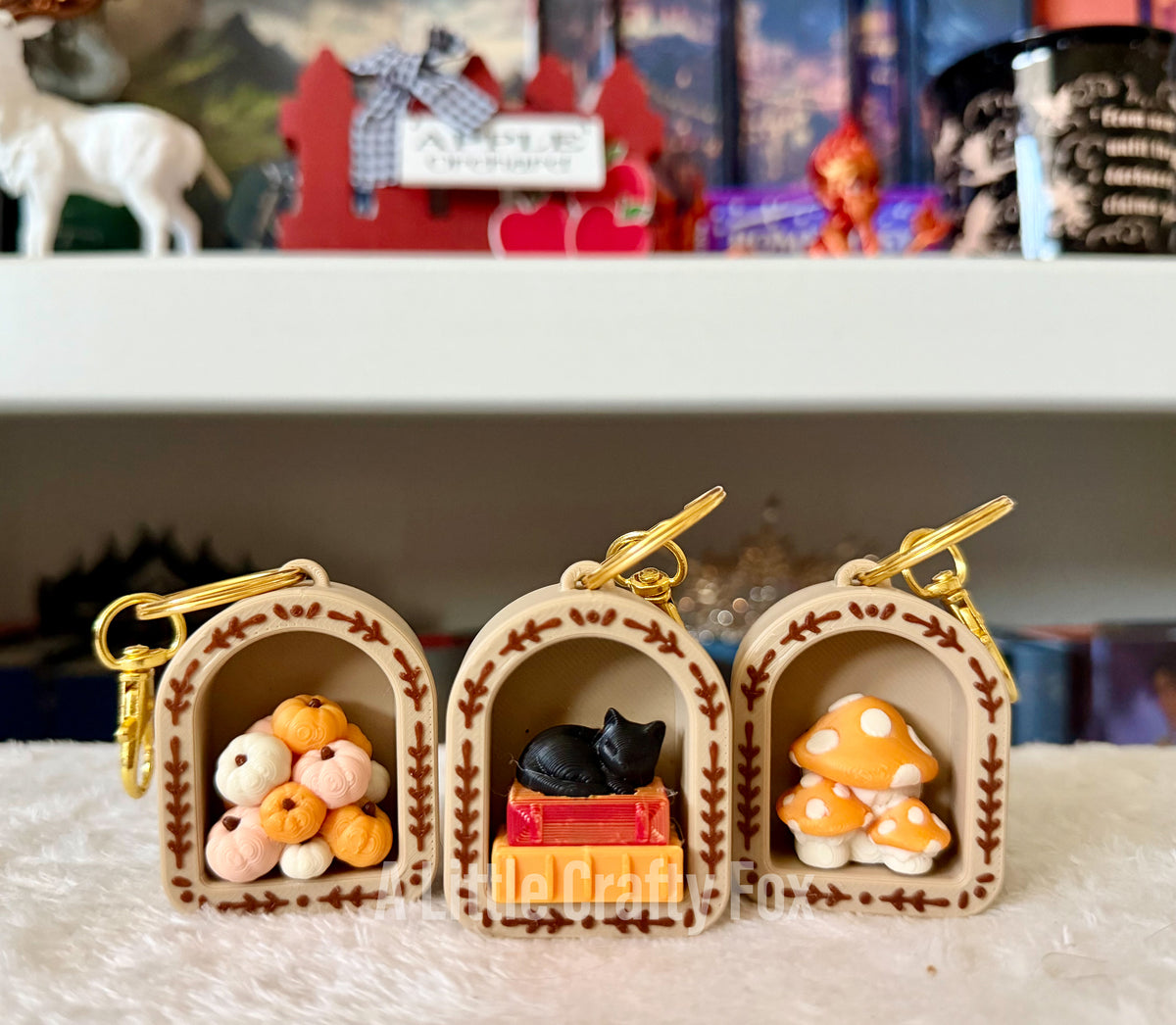 Cozy Fall Fidget Clicker Keychain Collection