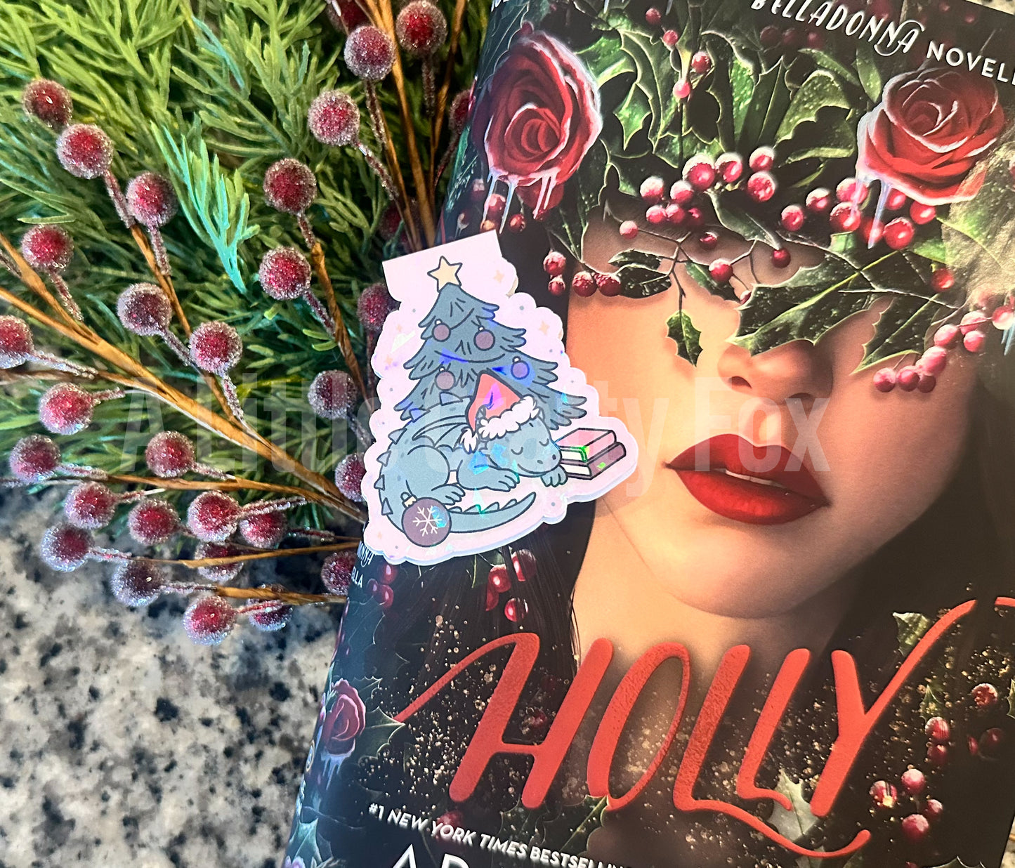 Holiday Book Dragon Holographic Magnetic Bookmark