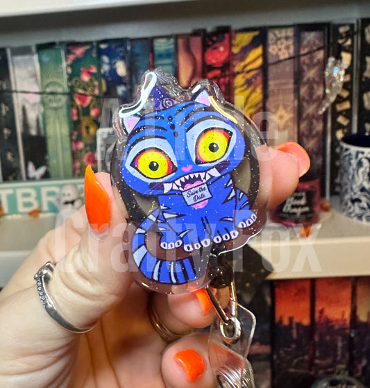 I Made It for the Tiger Derpy Tiger Glitter Acrylic Badge Reel