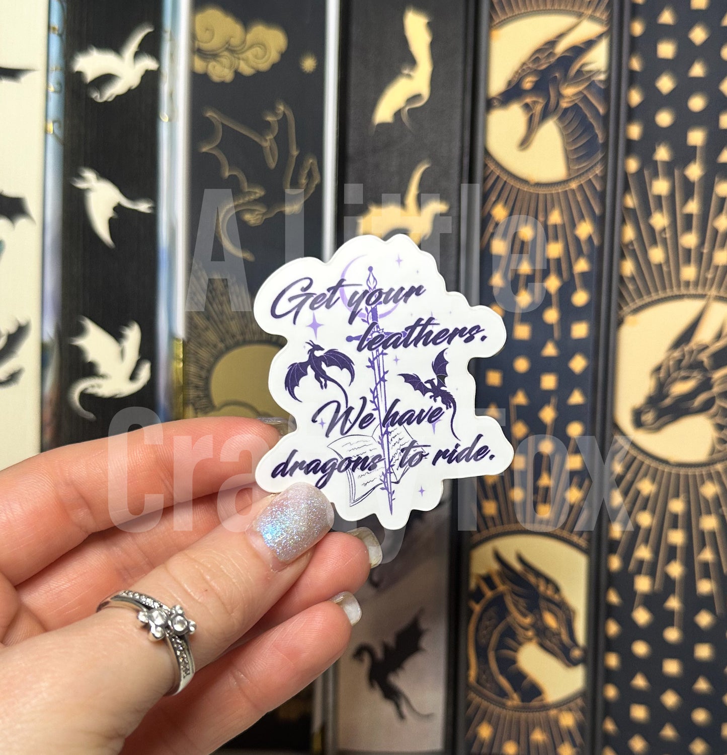 Get Your Leathers Dragon Rider Fourth Wing Inspired Officially Licensed Matte Sticker