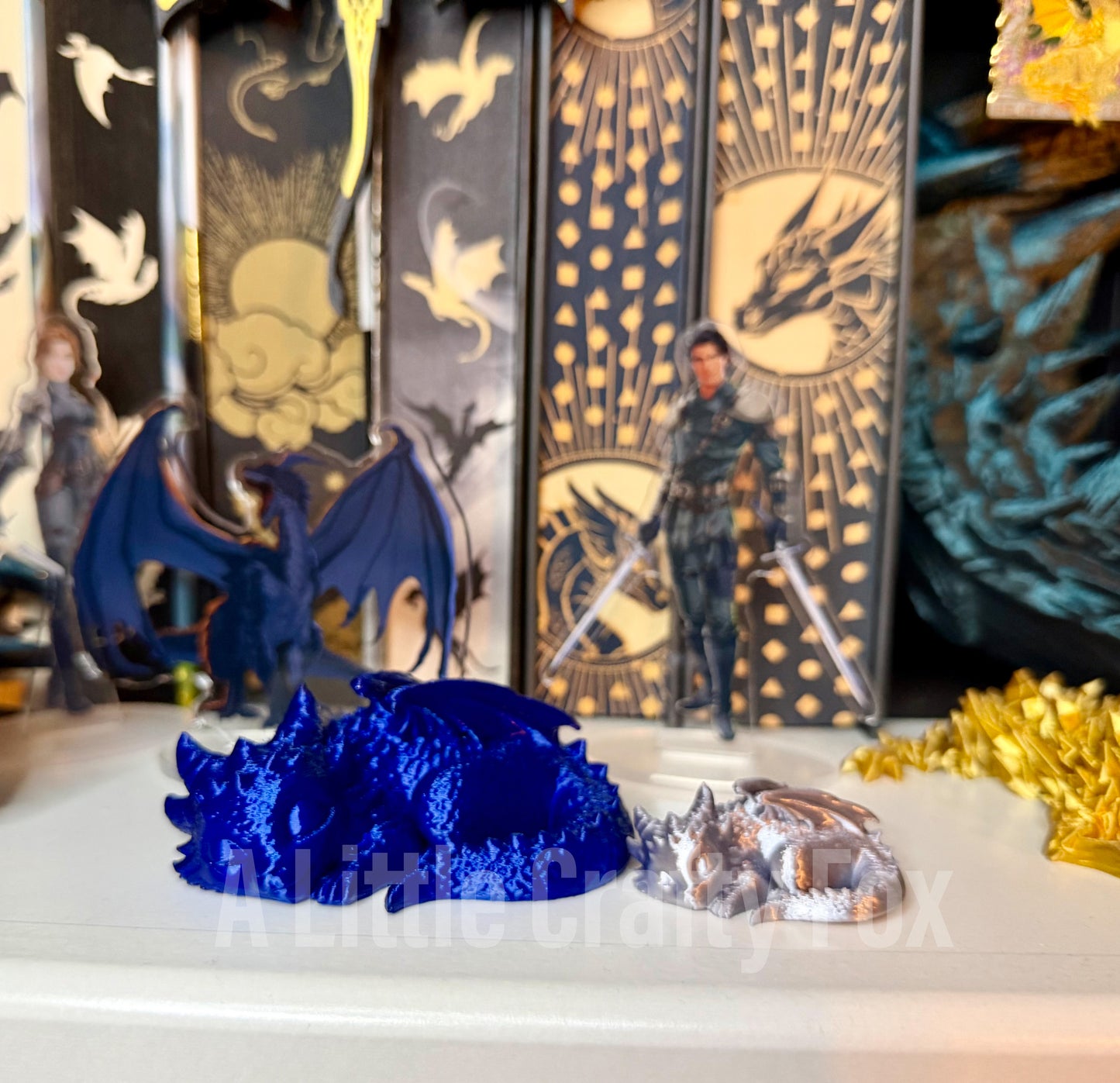 Sleeping Dragon Bookshelf Decor- Full and Mini Version