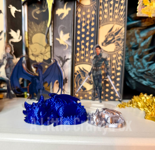 Sleeping Dragon Bookshelf Decor- Full and Mini Version