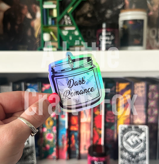 Smells Like Dark Romance Candle Holographic Sticker