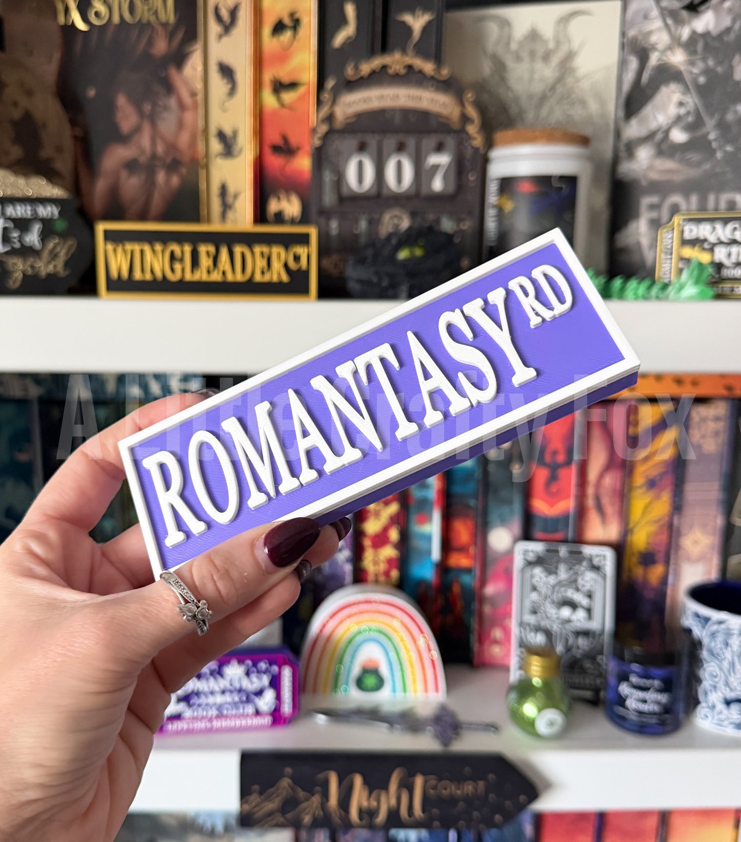 Romantasy Rd 3D Printed Bookish Street Sign