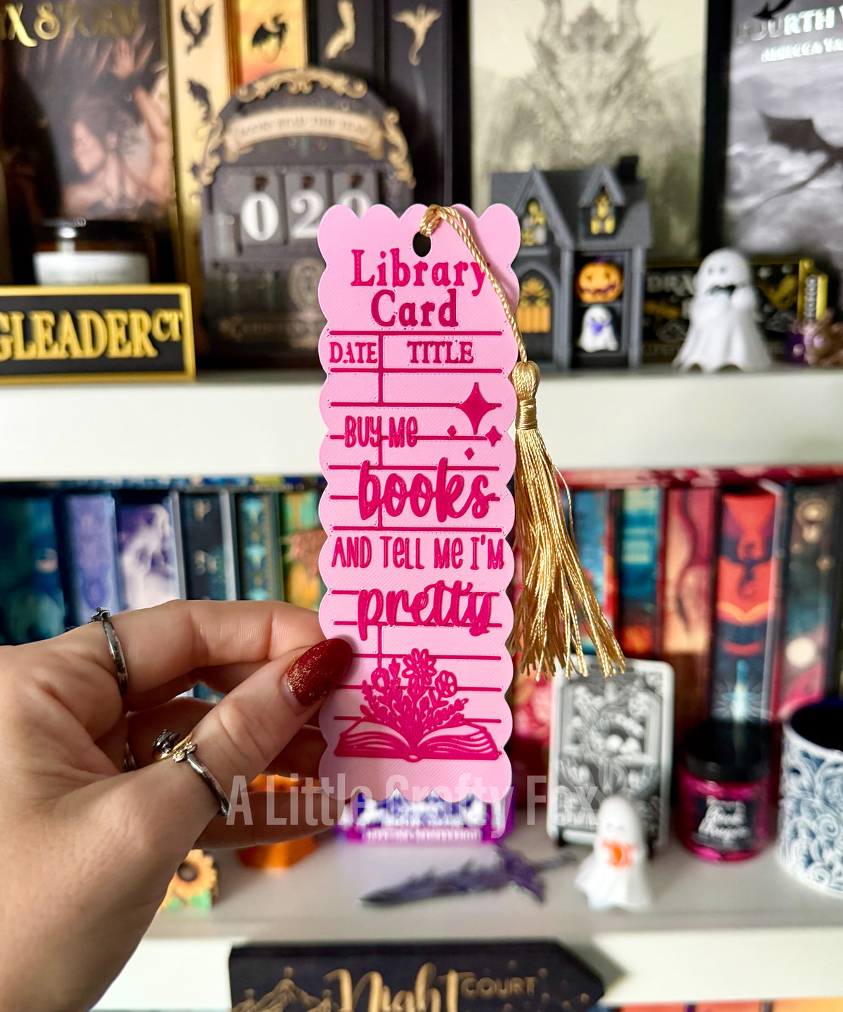 Vintage Library Card 3D Printed Bookmark Collection