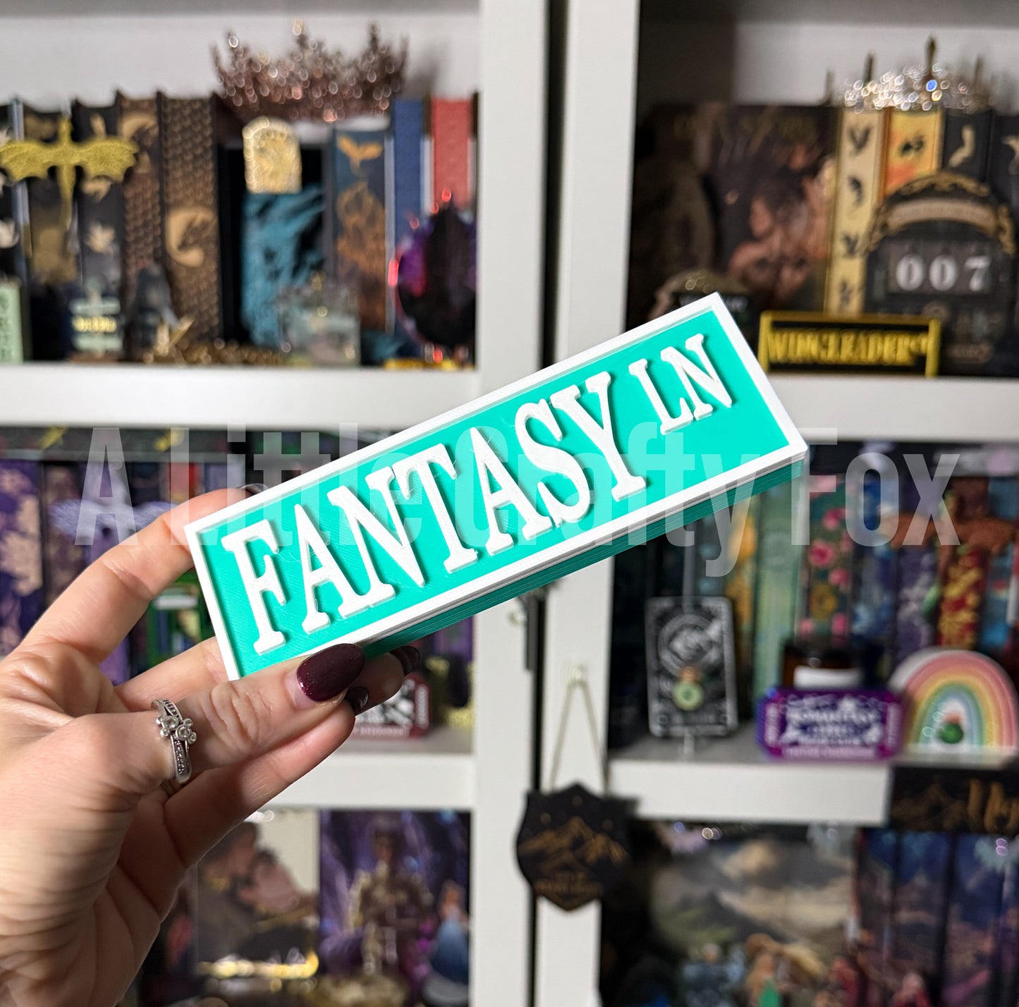 Fantasy Lane 3D Printed Bookish Street Sign