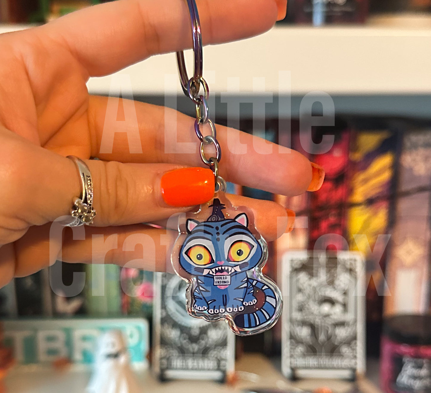 I Made It for the Tiger Derpy Tiger Glitter Acrylic Keychain