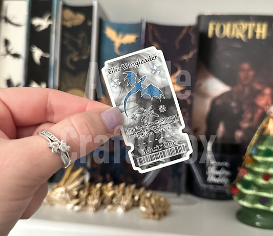 The Wingleader Movie Ticket Fourth Wing Inspired Officially Licensed Matte Sticker