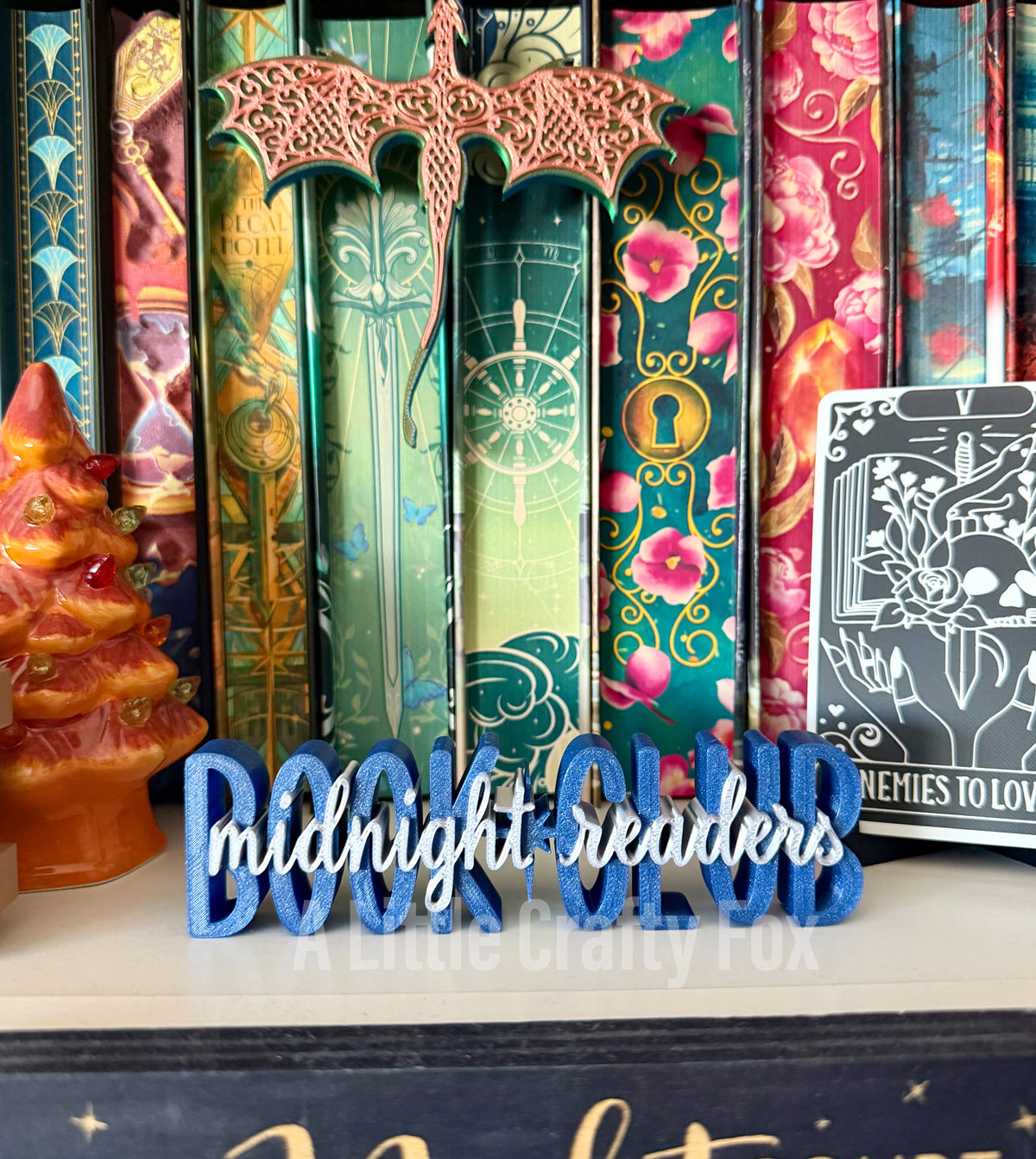 Midnight Readers Book Club 3D Printed Shelf Decor
