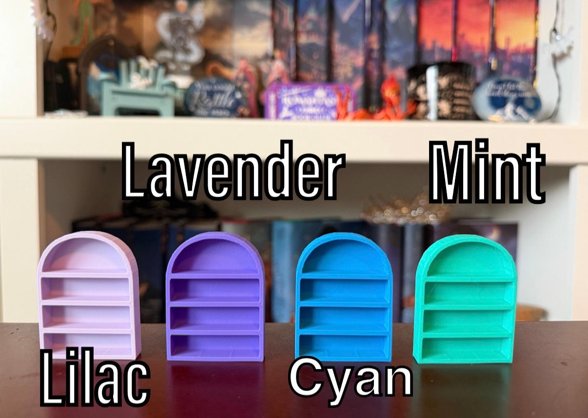 Arched Mini Bookshelf with Cutout Designs