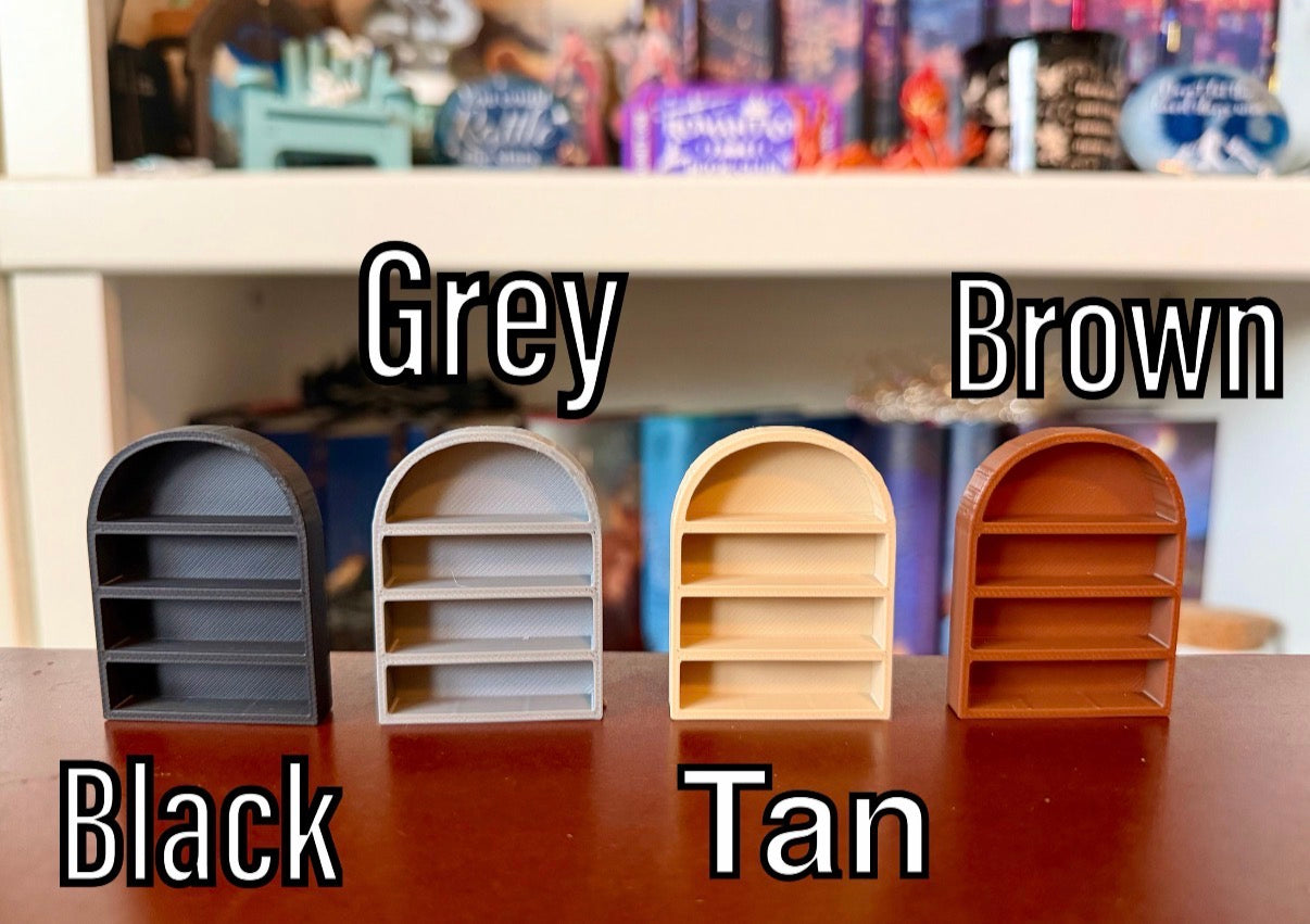 Arched Mini Bookshelf with Cutout Designs