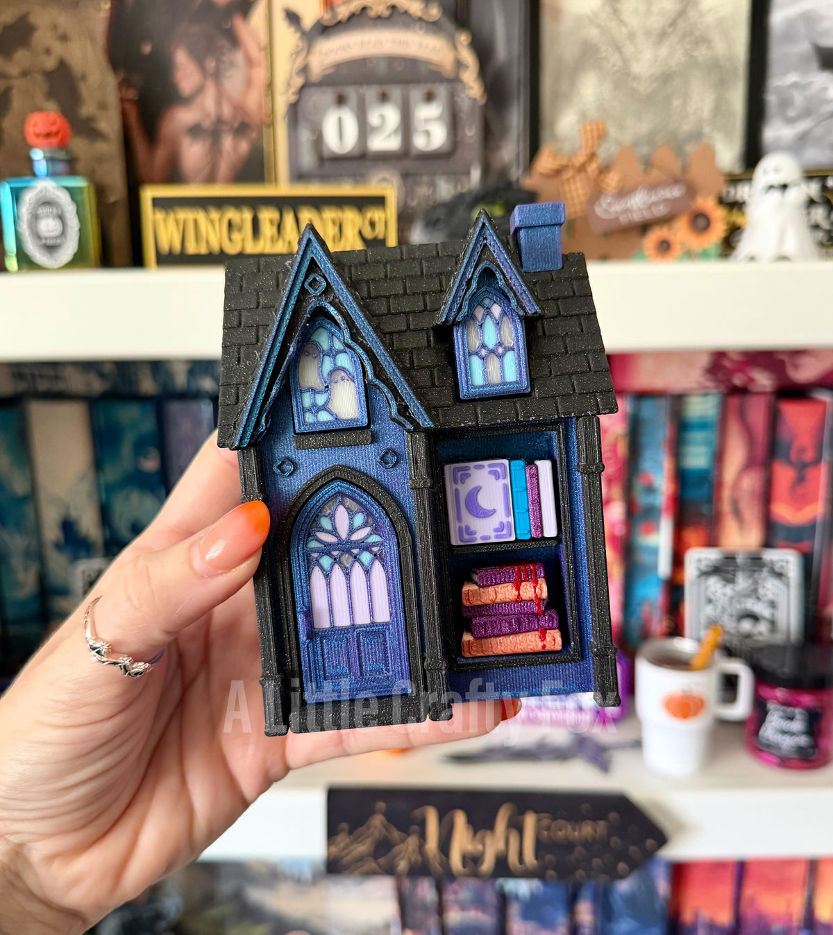 Haunted House Glow in the Dark Shelf Decor 3D Printed Fidget Clicker Collection