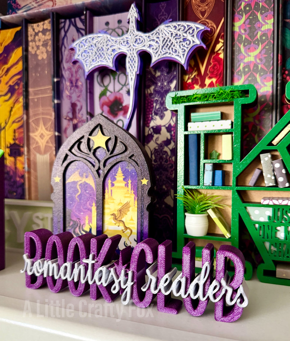 Romantasy Readers Book Club 3D Printed Shelf Decor
