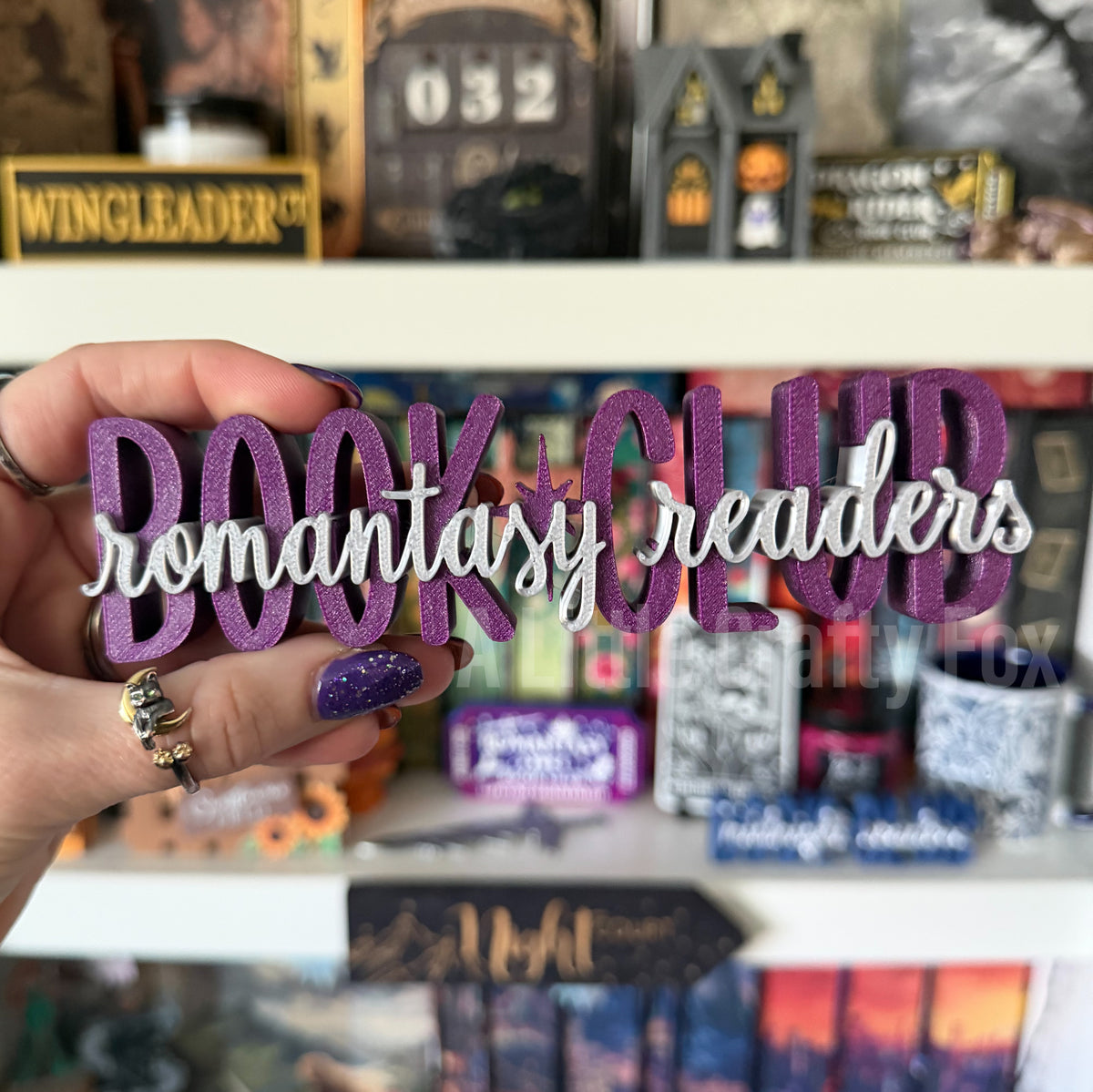 Romantasy Readers Book Club 3D Printed Shelf Decor