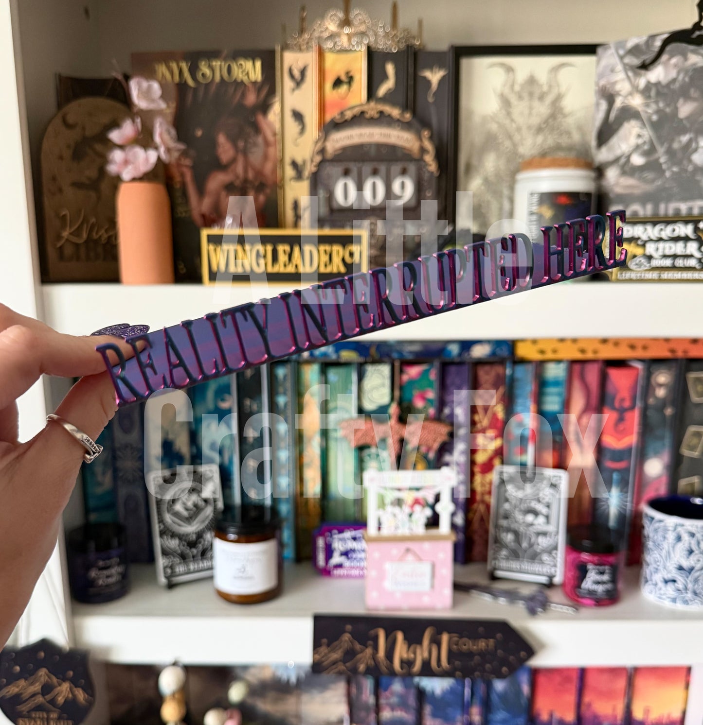 Reality Interrupted Here Book Edge 3D Printed Bookmark