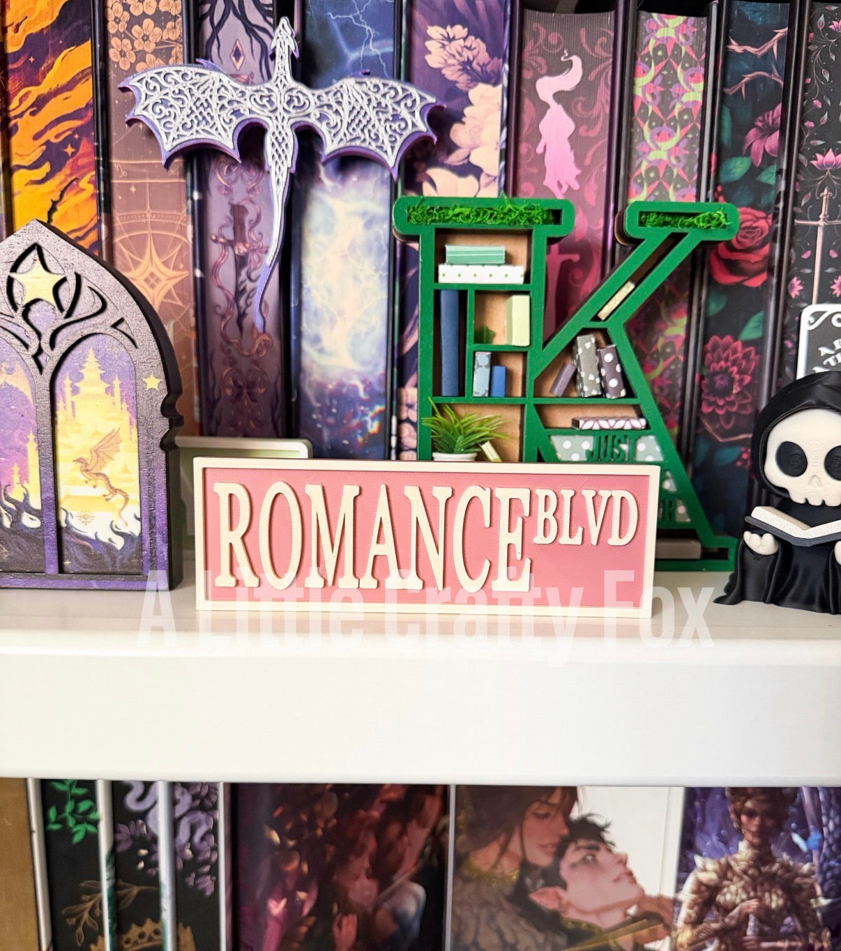 Romance Boulevard 3D Printed Bookish Street Sign