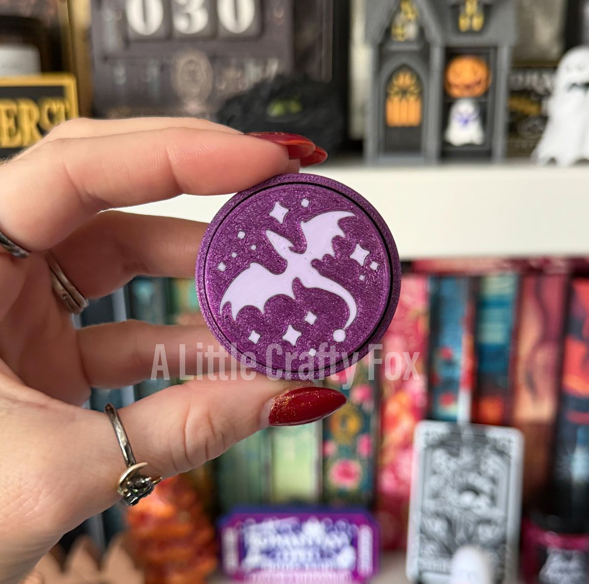 Starry Dragon Fidget Clicker Keychain
