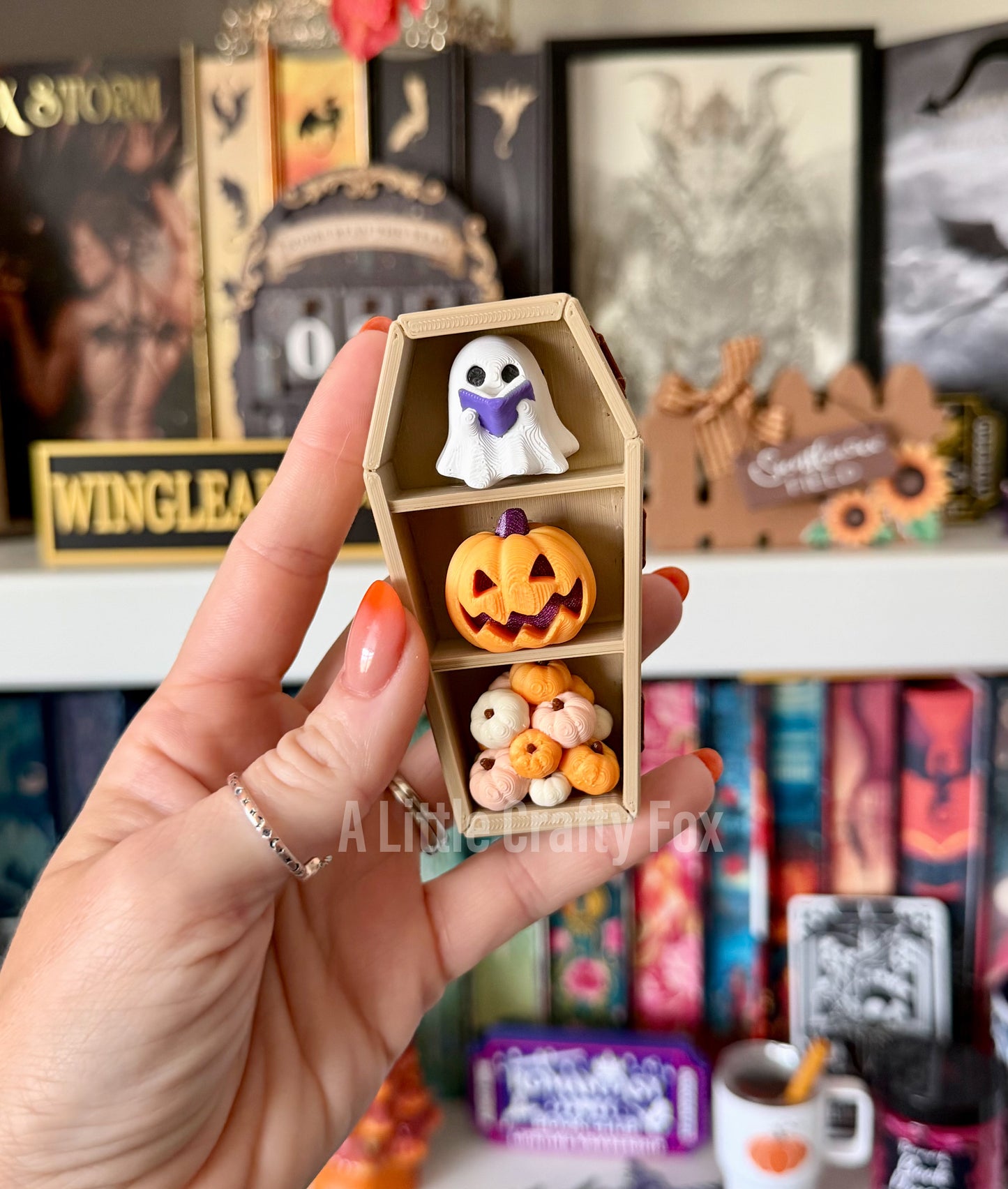Autumn Harvest Bookshelf Fidget Clicker
