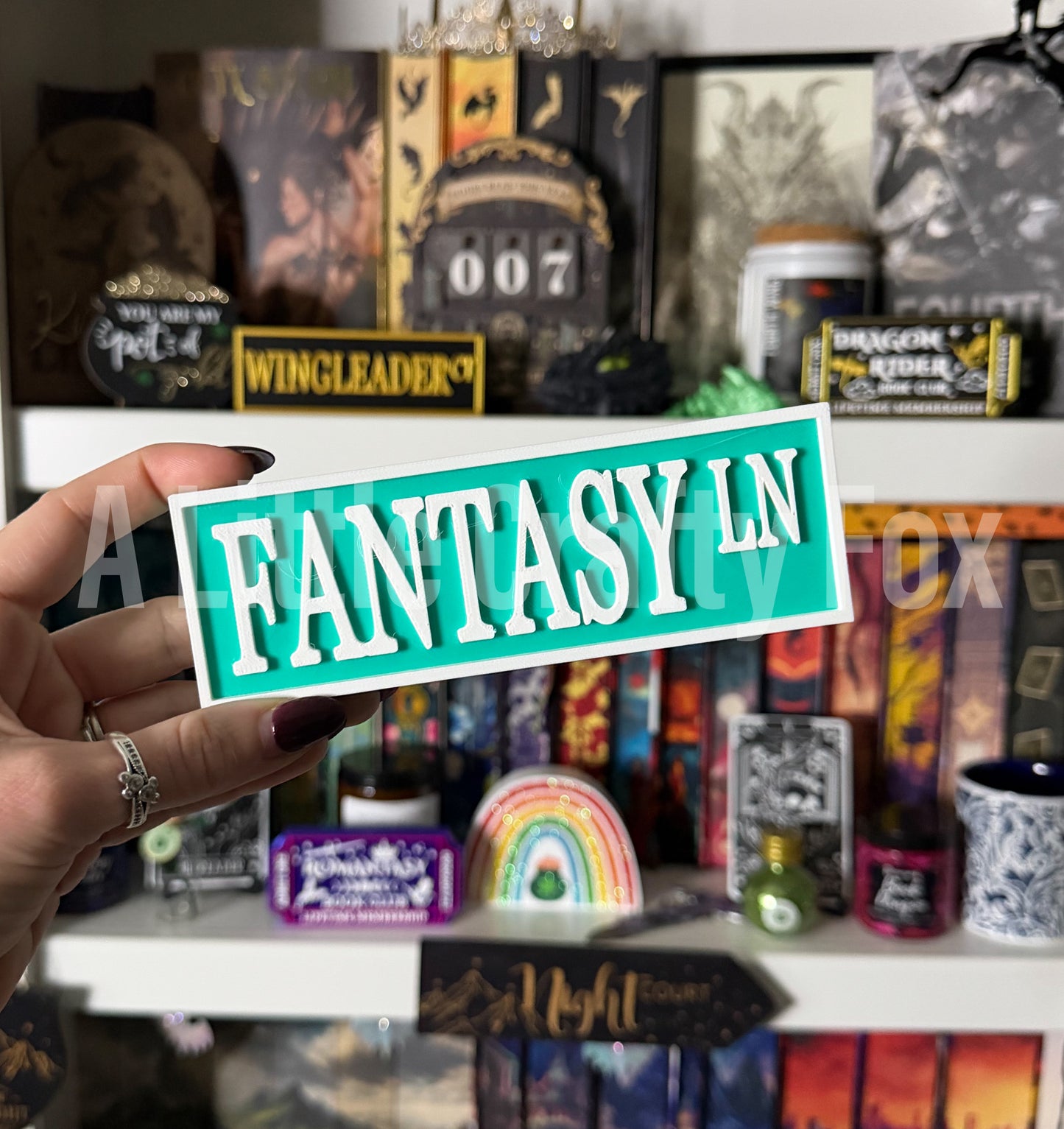 Fantasy Lane 3D Printed Bookish Street Sign