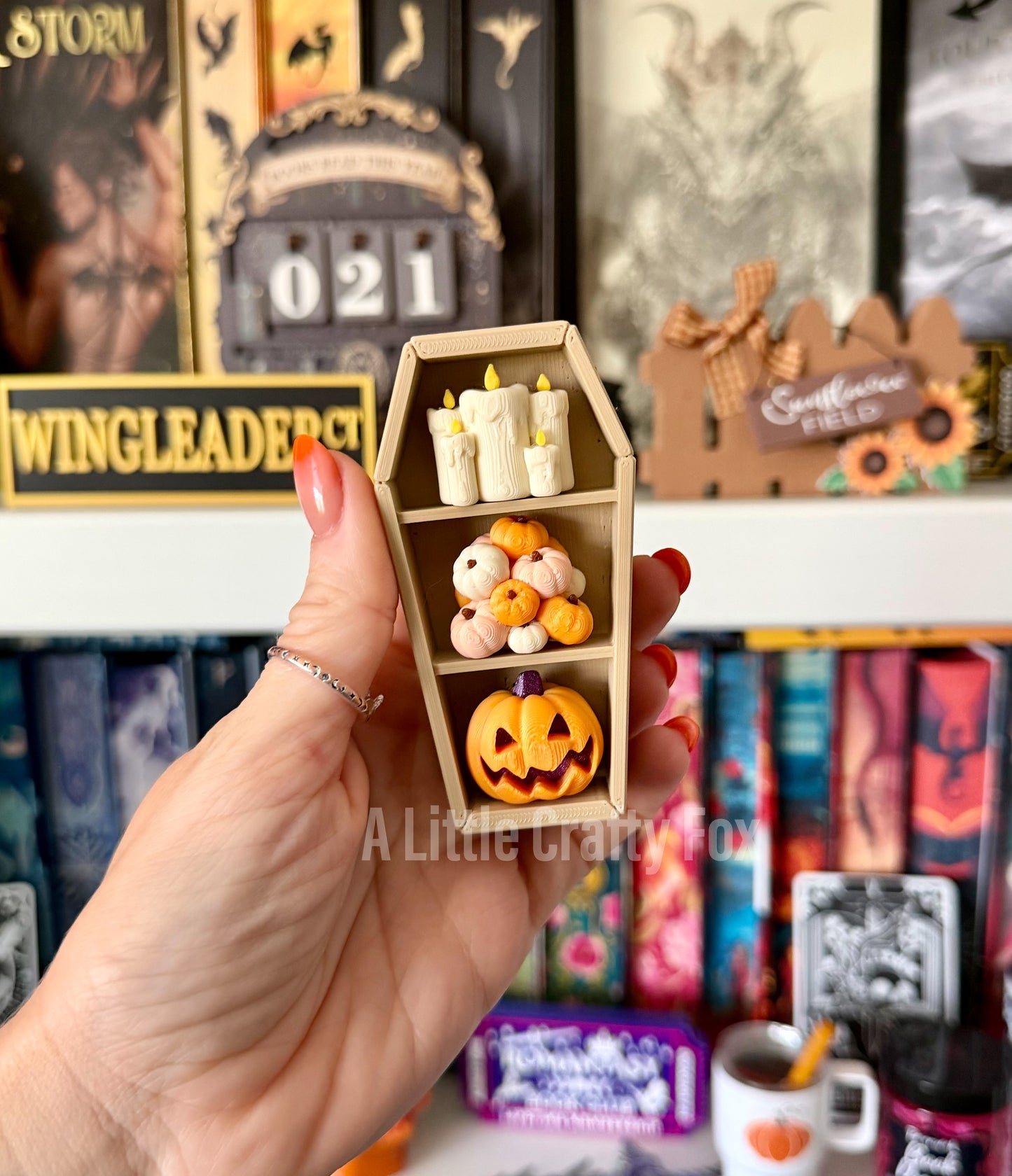 Autumn Harvest Bookshelf Fidget Clicker