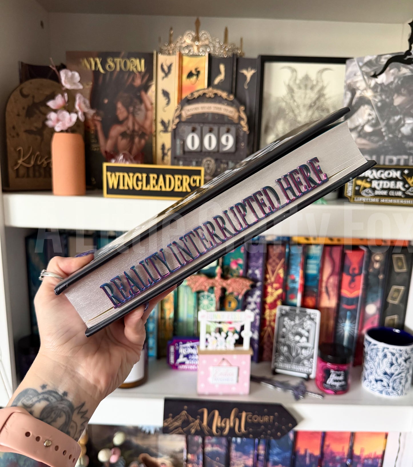 Reality Interrupted Here Book Edge 3D Printed Bookmark