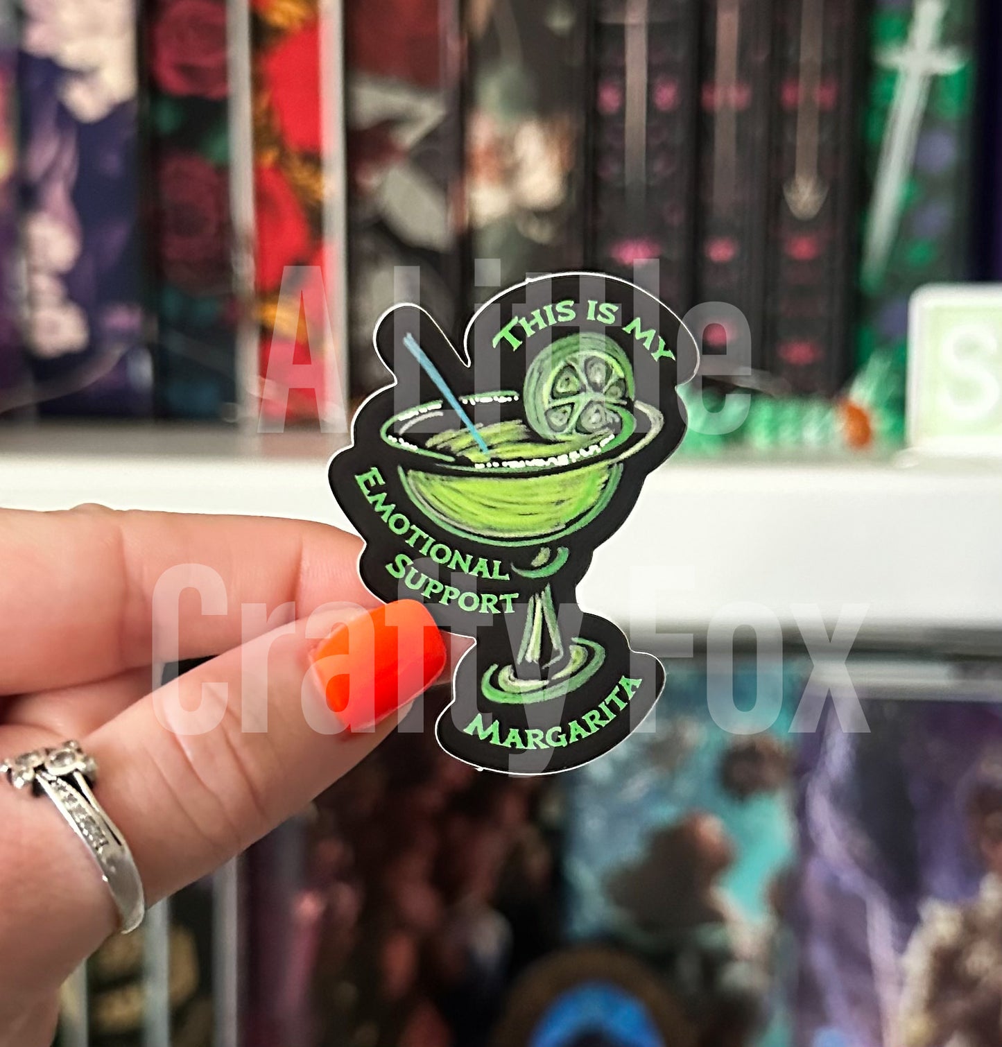 Emotional Support Margarita Matte Sticker