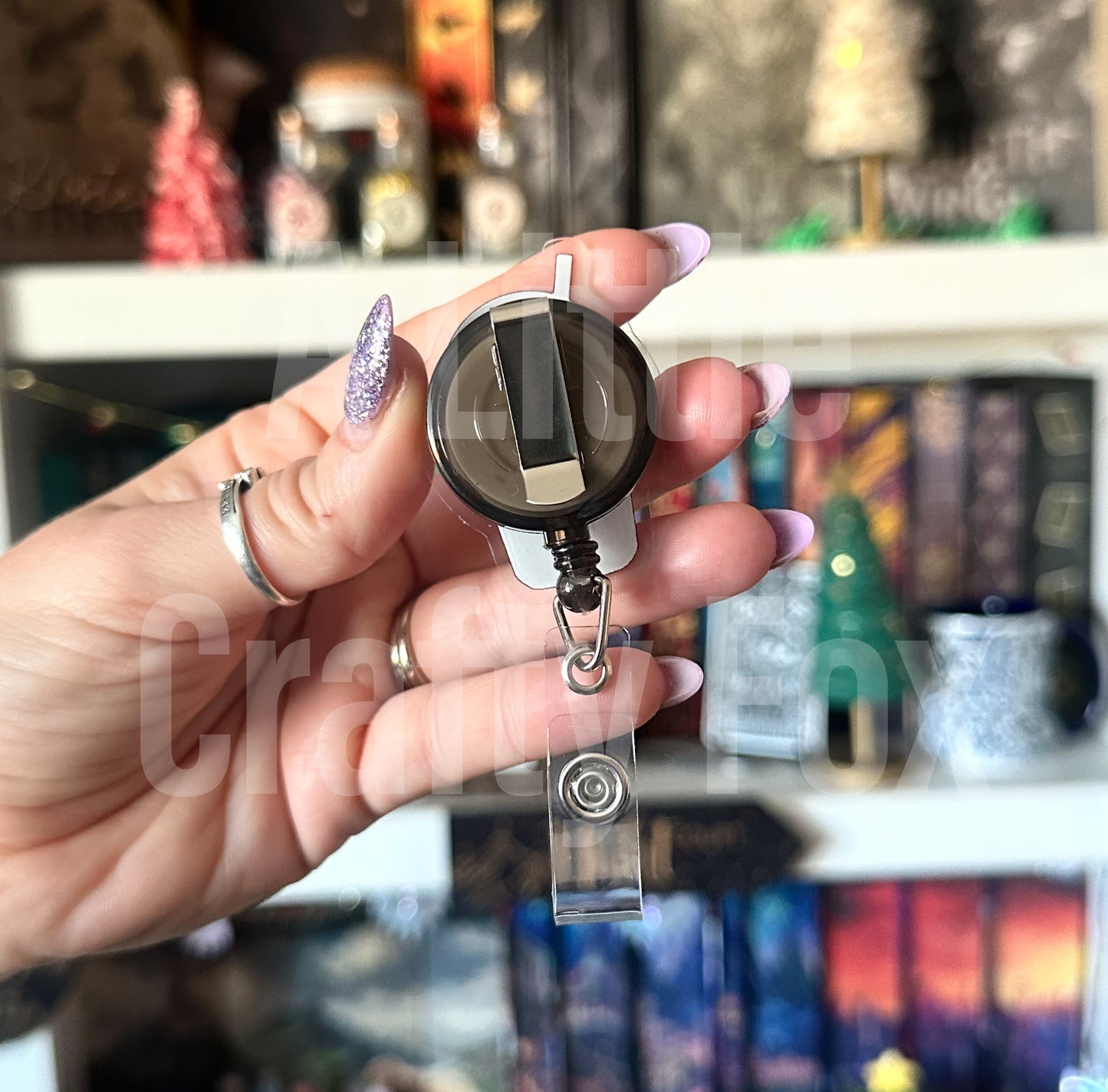 Romantasy Coffee Order Glitter Acrylic Badge Reel