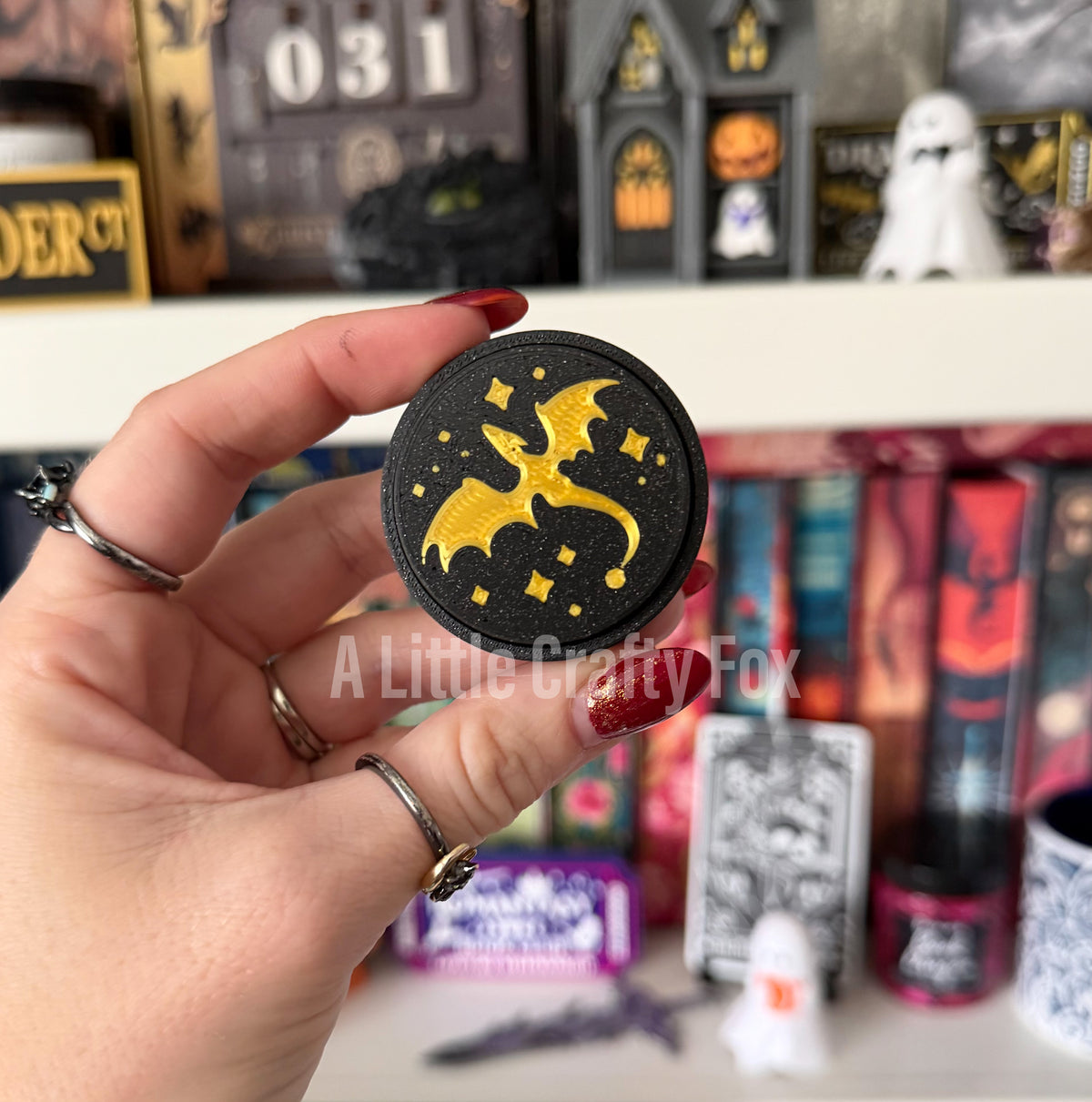 Starry Dragon Fidget Clicker Keychain