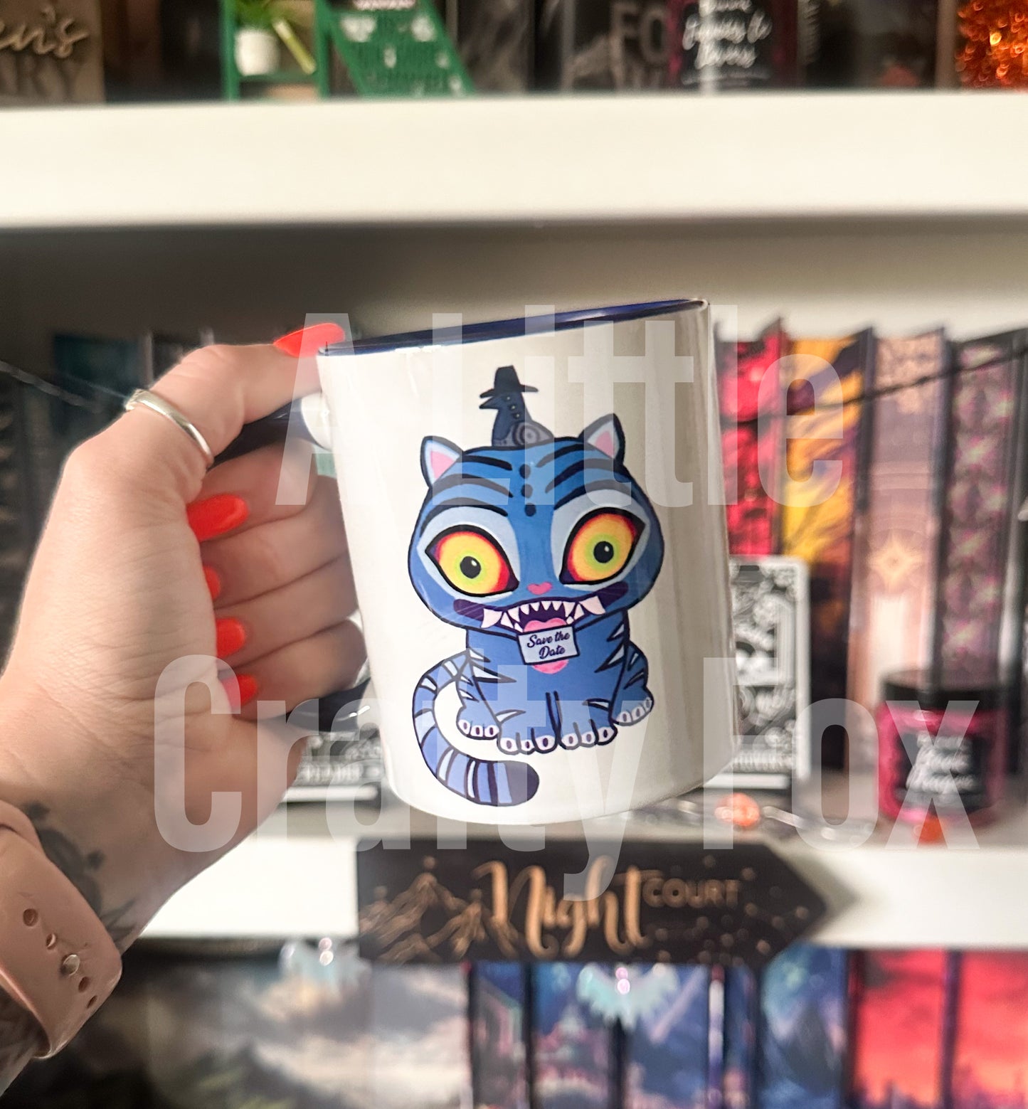 Derpy Tiger and Three Eyed Raven Accent Coffee Mug (11, 15oz)