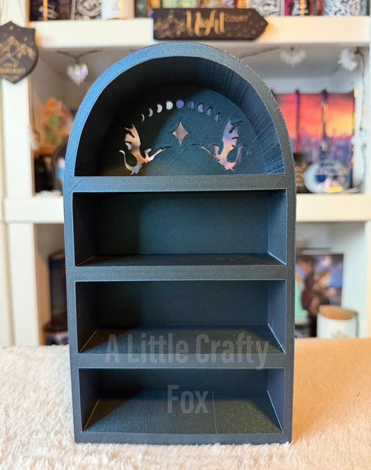 Arched Mini Bookshelf with Cutout Designs