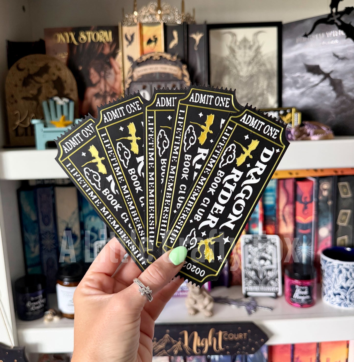 Dragon Rider Book Club Admission Ticket Bookmark