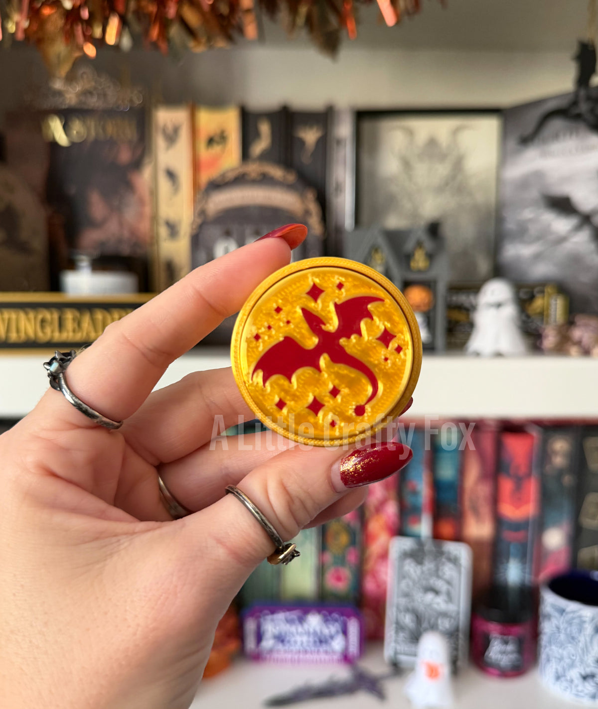 Starry Dragon Fidget Clicker Keychain