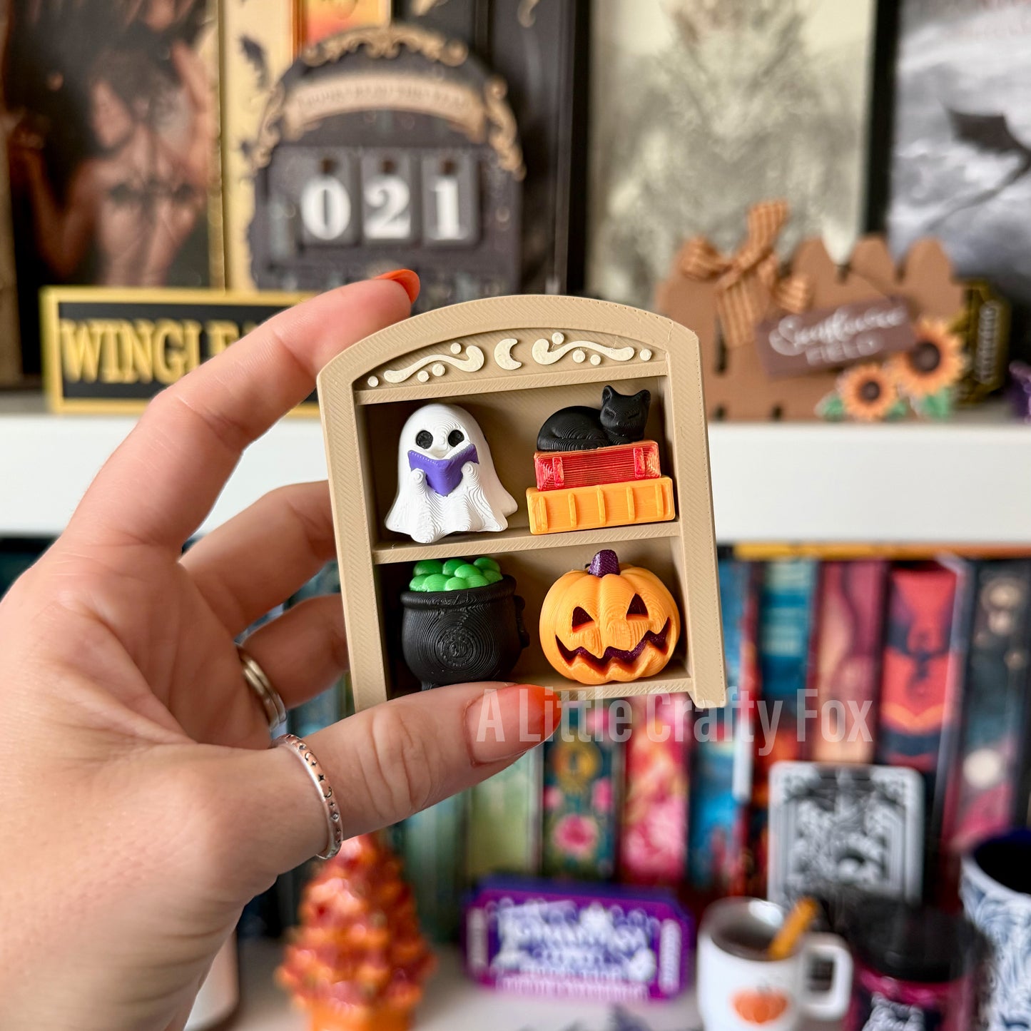 Storybook Halloween Mini Bookshelf Fidget Clicker