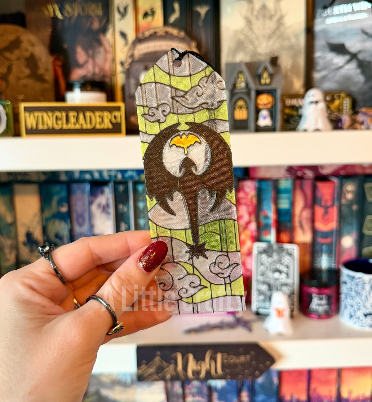 Stained Glass Style Flying Dragon/Dragon Rider 3D Printed Bookmark