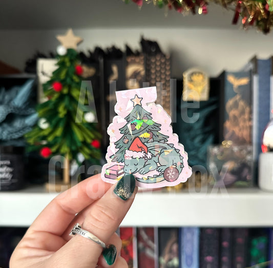 Holiday Book Dragon Holographic Magnetic Bookmark
