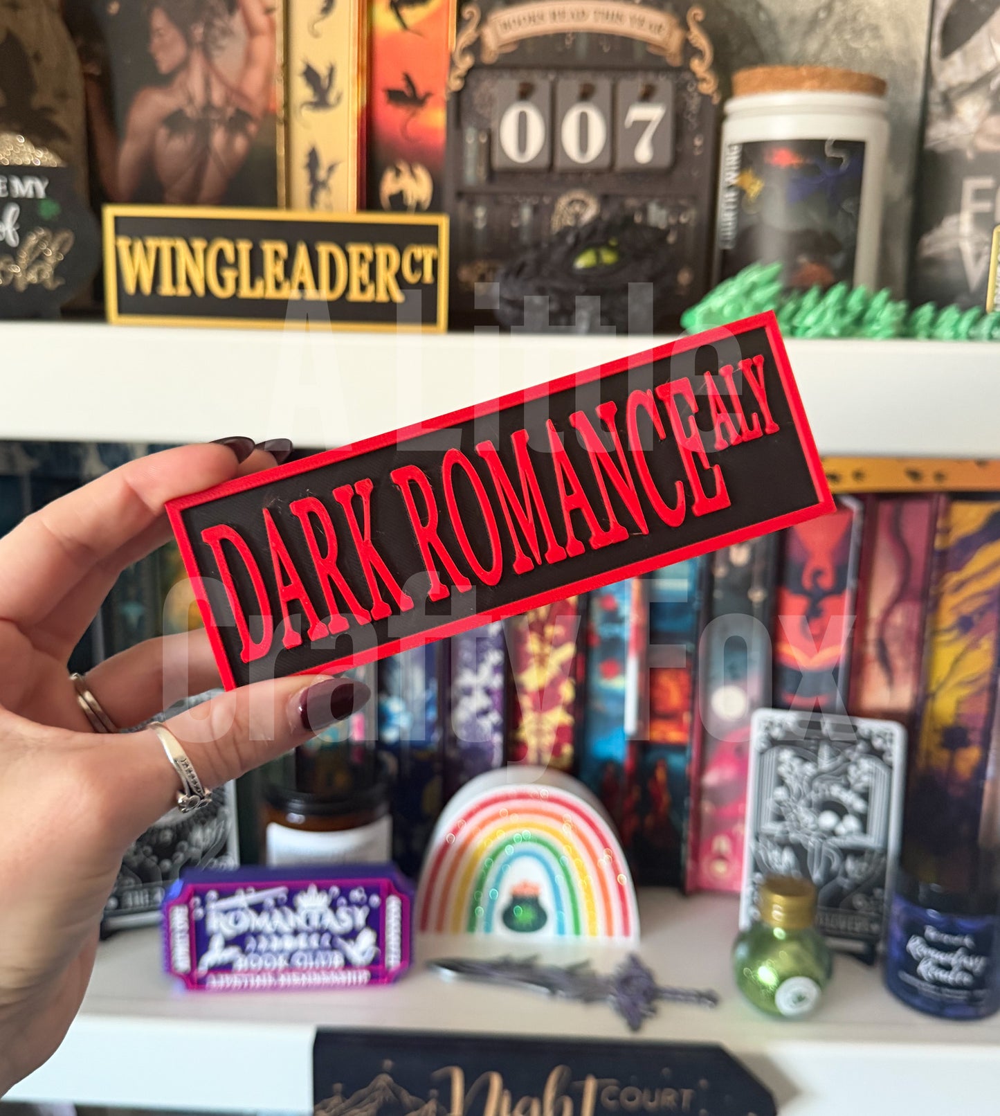 Dark Romance Alley 3D Printed Bookish Street Sign