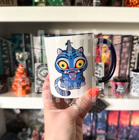 Derpy Tiger and Three Eyed Raven Accent Coffee Mug (11, 15oz)