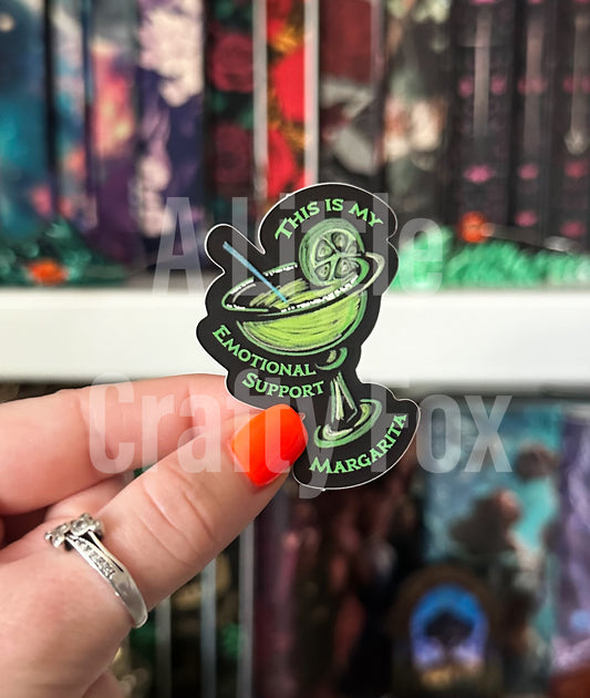 Emotional Support Margarita Matte Sticker