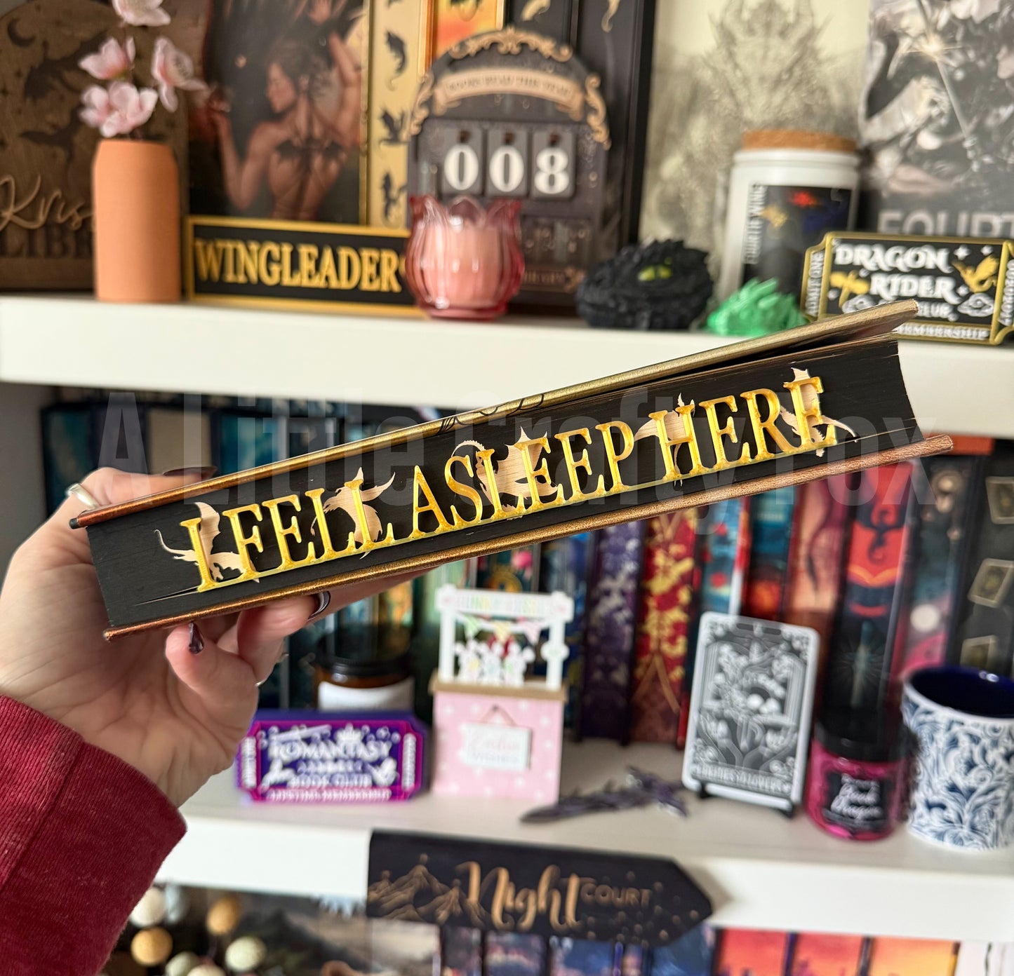 I Fell Asleep While Reading Book Edge 3D Printed Bookmark
