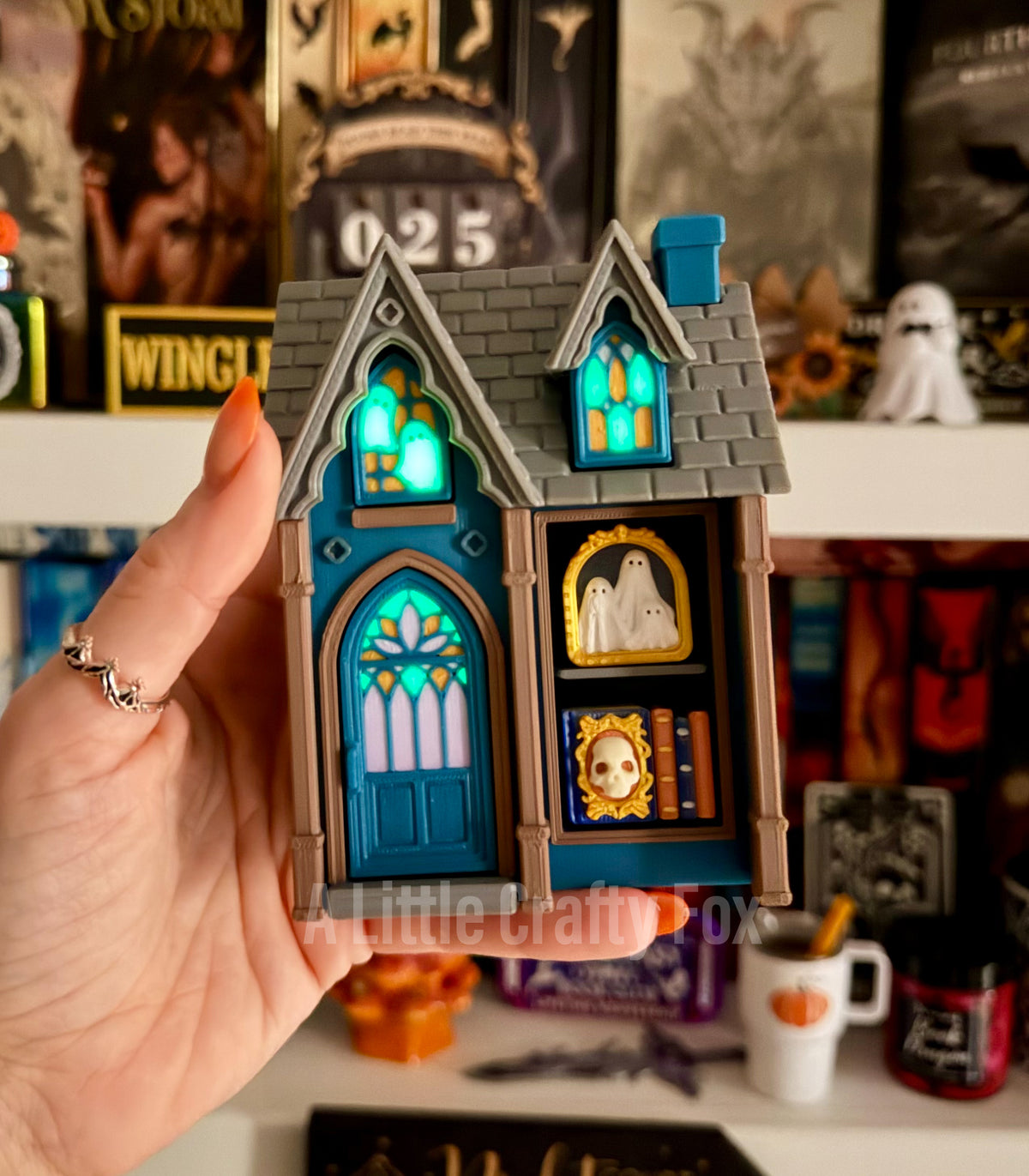 Haunted House Glow in the Dark Shelf Decor 3D Printed Fidget Clicker Collection